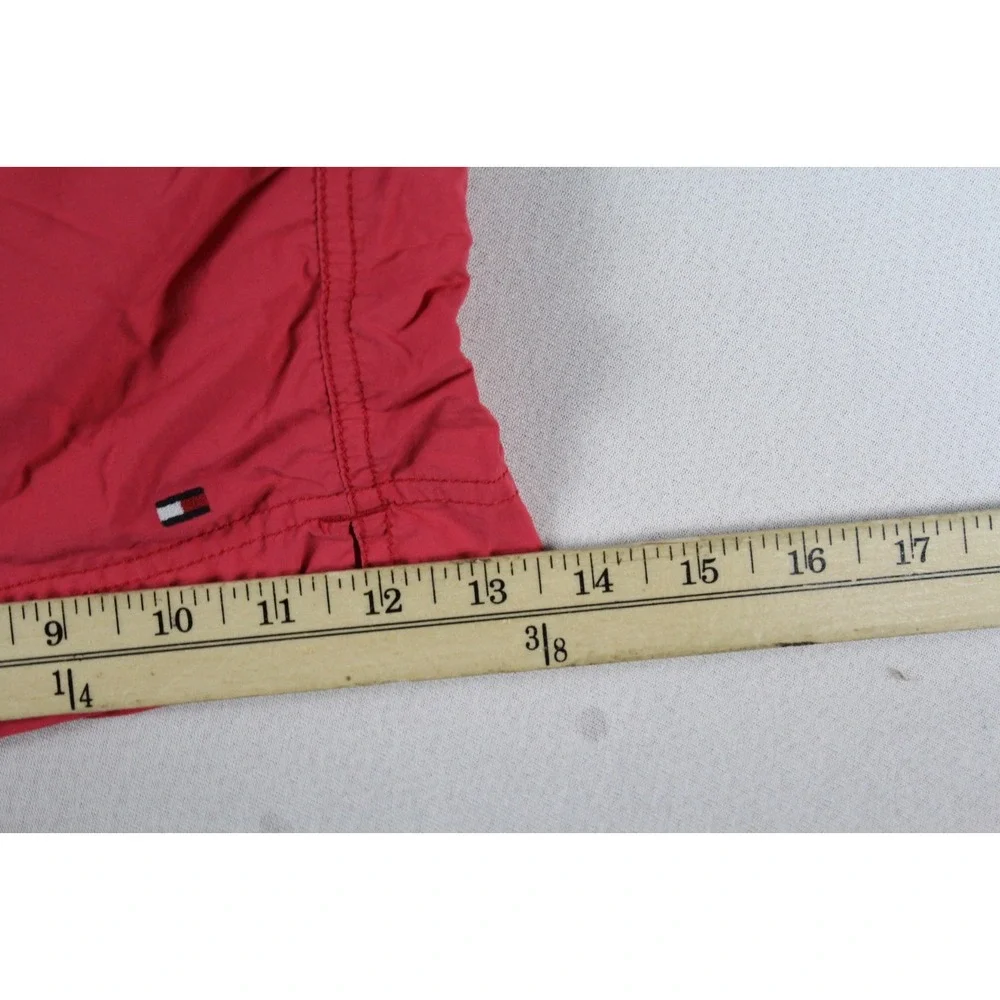 Tommy Hilfiger Men Red Board Shorts Trunks Meshed Summer Beach Size XXL